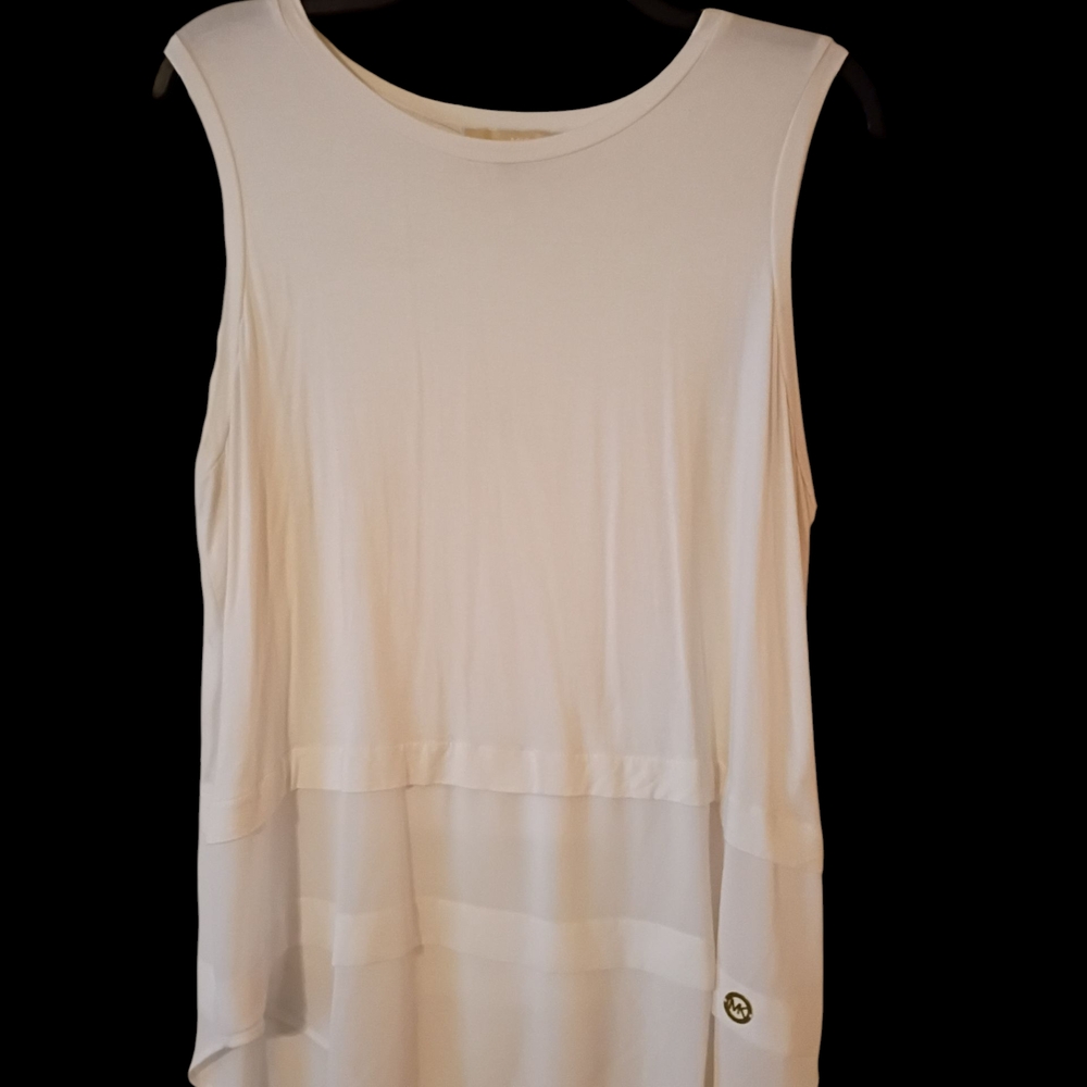 Michael Kors White Sleeveless Tank Top